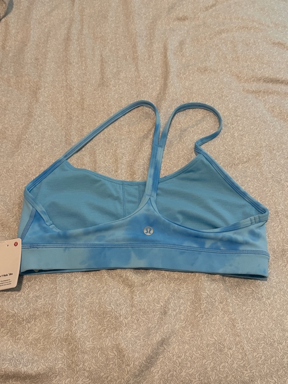 Lululemon Flow Y Bra Nulu Light Support A-C Smoothie Wash Blueberry Multi Size8 - Picture 4 of 8